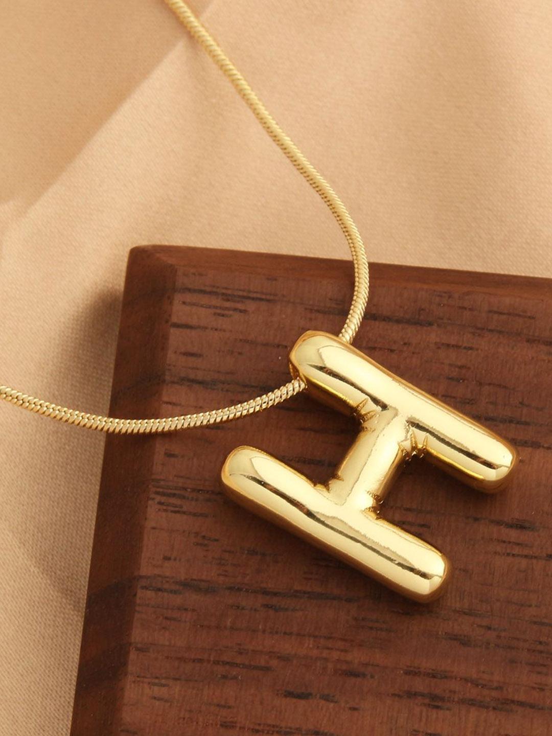 "H" Bubble letter Necklace