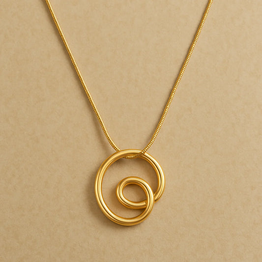 MoonMade Vortex Spiral Gold-Plated Pendant
