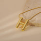 "H" Bubble letter Necklace