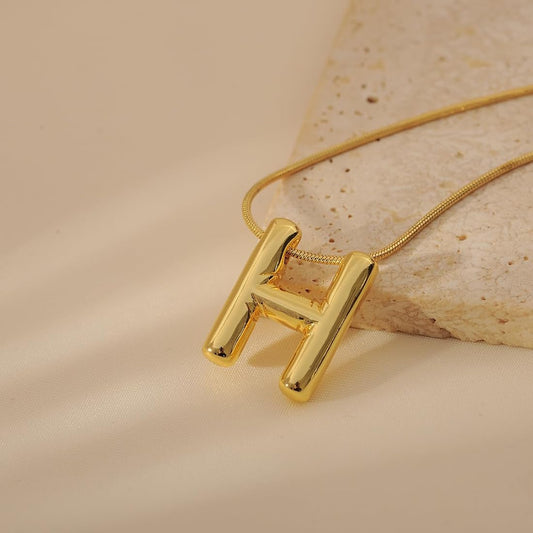 "H" Bubble letter Necklace