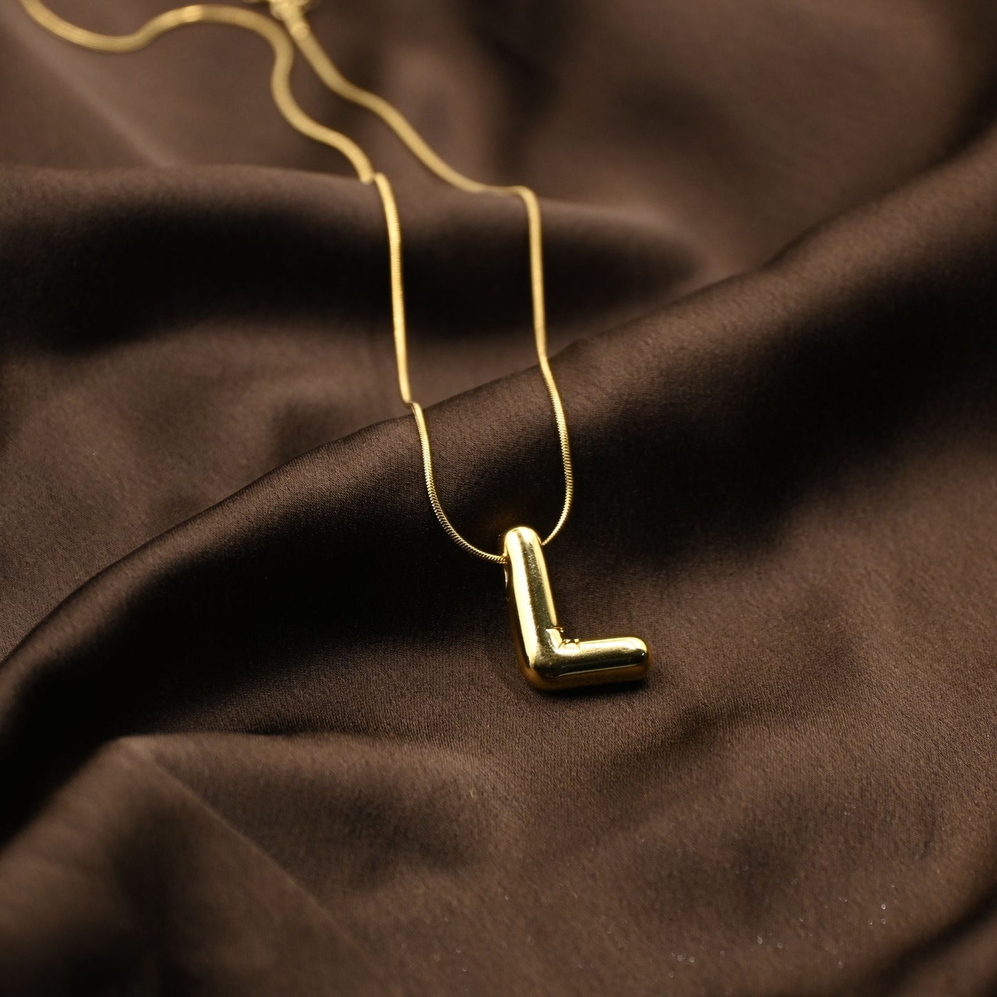"L" Bubble Letter Necklace